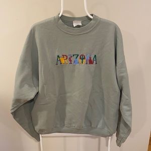 Hanes Comfortblend Green Arizona embroidered Sweatshirt Crew size XL